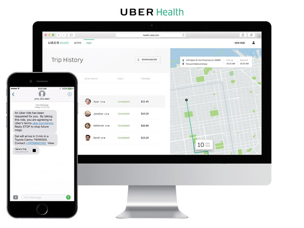Uber Health HIPAA compliant ride scheduling service