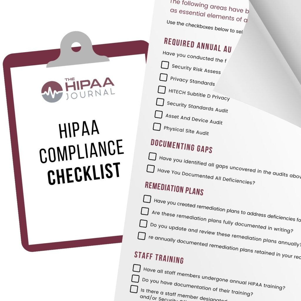 HIPAA Compliance Checklist