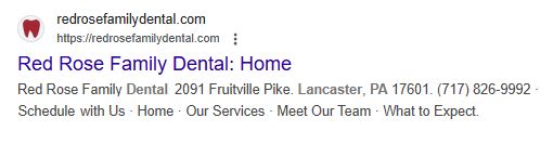 Digital marketing for dentists - example meta-description